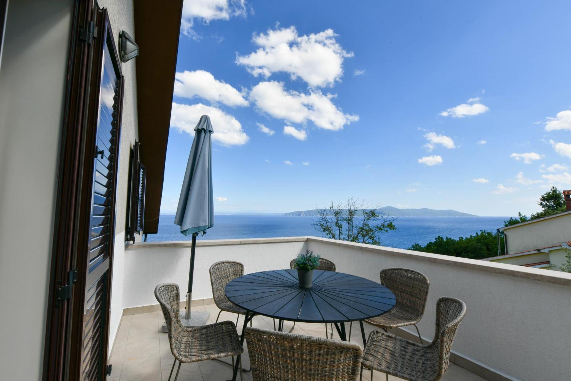 Apartments Near The Beach, With Terraces And Seaview At House B. Mošćenička Draga Dış mekan fotoğraf