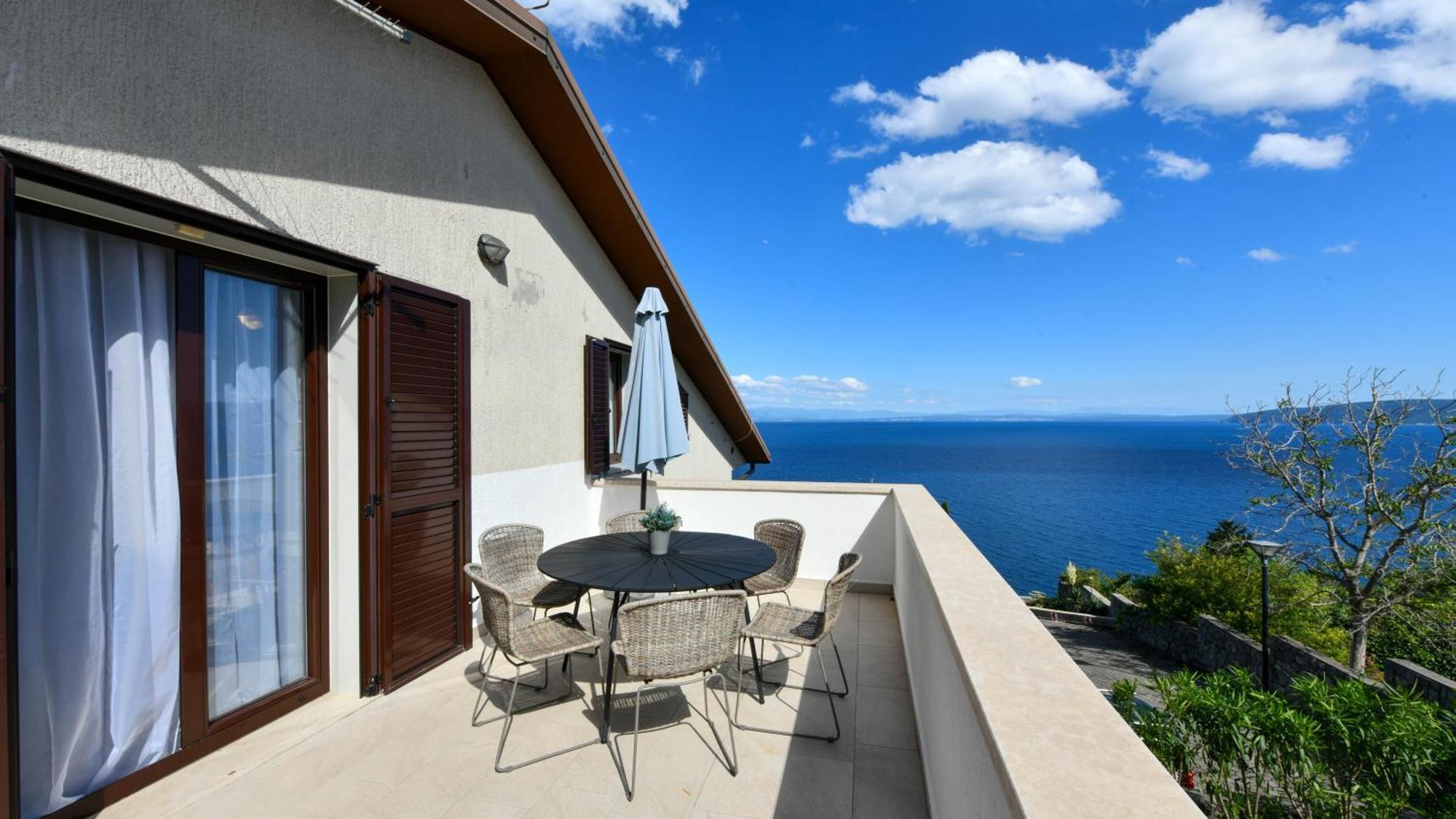 Apartments Near The Beach, With Terraces And Seaview At House B. Mošćenička Draga Dış mekan fotoğraf